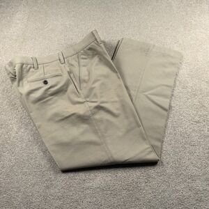 Haggar Life Khaki Straight Fit Pants Mens 38x30 Cotton Polyester Recycled Blend